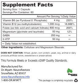 Sero Tonin Nutrition Facts